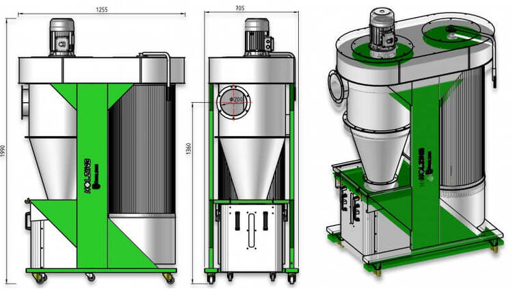 Drožlių nutraukėjas mod. HOLZING HLZ 421 1