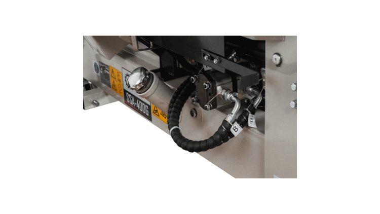 Automatinė malkų ruošos mašina mod. LUMAG SSA400G hidraulinė su benzininiu varikliu